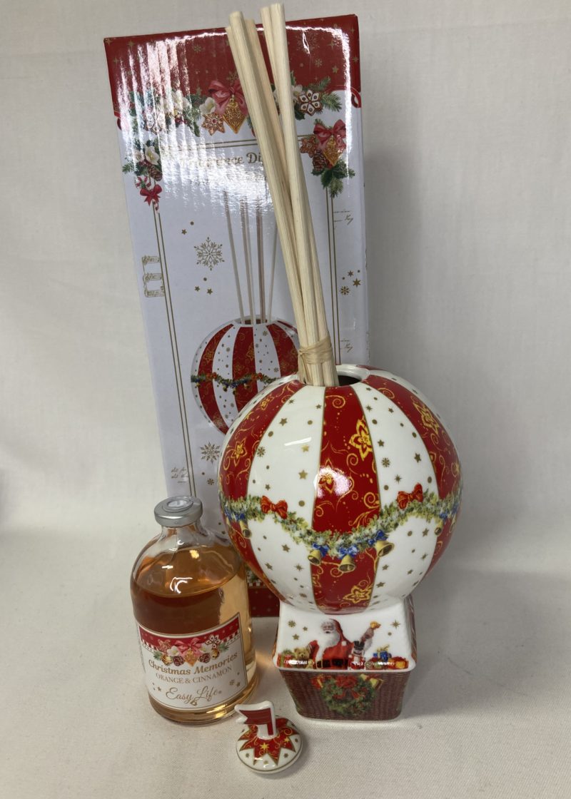 Vianočný porcelánový difuzér vôňa pomaranč škorica